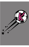 K Monogram Initial Soccer Journal