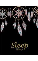 Sleep Diary: Pretty Dreamcatcher, Sleep Journal Monitor Healthy Sleep Habits and Insomnia Large Print 8.5" X 11" Five Minutes Journal Before Bed