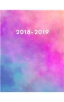 2018-2019: Pink Purple Watercolor Daily Student Planner Calendar Schedule Organizer Journal Notebook, August 2018 - July 2019 Academic Year, Large (8.5 x 11 in