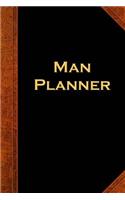 2019 Daily Planner For Men Man Planner Vintage Style: (Notebook, Diary, Blank Book)