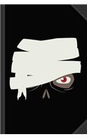 Zombie Mummy Face Journal Notebook: Blank Lined Ruled for Writing 6x9 120 Pages