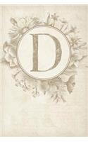 Sermon Notes Journal - Vintage Style with Monogram