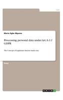 Processing personal data under Art. 6.1.f GDPR: The Concept of Legitimate Interest made easy