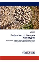 Evaluation of Cowpea Genotypes: (English)