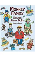 Monkey Family Sticker Paper Dolls