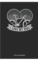 Bicycle Notebook: Lined Log Book For Biker: Mountain Bike Journal I Love My Vintage Heart Gift