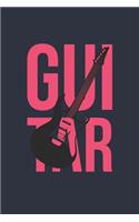 Vintage Guitar Notebook - Gift for Guitar Player - Retro Guitar Diary - Guitar Lesson Journal