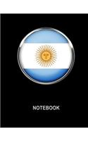 Notebook. Argentina Flag Cover. Composition Notebook. College Ruled. 8.5 x 11. 120 Pages.