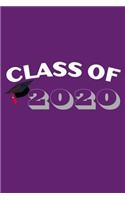 Class of 2020: Weekly Planner, 6 x 9 Notebook, 120 lined pages, Purple