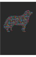 Bernese Mountain Dog Journal - Bernese Mountain Dog Notebook 'Word Cloud' - Gift for Dog Lovers