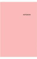 Notebook: Unlined/Unruled/Plain Journal Notebook (6 x 9) - 100 Pages (50 Sheets) - Pastel: Rose Cover - White Paper