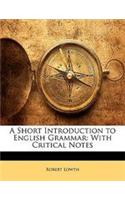 A Short Introduction to English Grammar