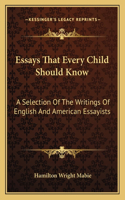 Essays That Every Child Should Know