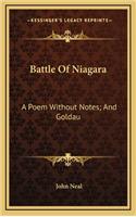 Battle of Niagara: A Poem Without Notes; And Goldau: Or the Maniac Harper (1818)