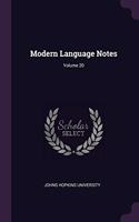 Modern Language Notes; Volume 20