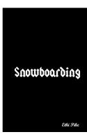 Snowboarding - Black Notebook / Extended Lines / Soft Matte Cover