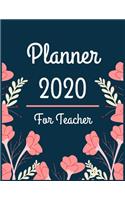Planner 2020 for teacher: Jan 1, 2020 to Dec 31, 2020: Weekly & Monthly Planner + Calendar Views (2020 Pretty Simple Planners)
