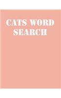 Cats word search: large print puzzle book.8,5x11, matte cover,39 animals Activity Puzzle Book for kids ages 6-8 and Book for adults also, with solution