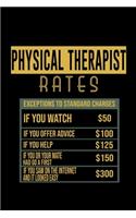 physical therapist rates