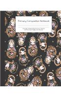 Primary Composition Notebook: Matryoshka Russian Dolls Stacking Floral -Grades K-2 - Handwriting Practice Paper-Primary Ruled With Dotted Midline - 100 Pgs 50 Sheets - Premium - 