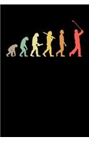 Golfer Notebook: Retro Golf Evolution 6 x 9 Dotted Dot Grid Journal Gift For Golfers & Golf Players (108 Pages)