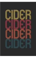 Vintage Cider Notebook - Retro Cider Lover Journal - Cider Lover Gift - Wine Diary: Medium College-Ruled Journey Diary, 110 page, Lined, 6x9 (15.2 x 22.9 cm)