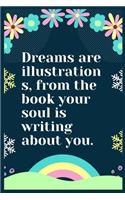 Dreams are illustrations, from the book your soul is writing about you: A Dream Diary for Lucid Dreaming and Dream Interpretation, Write Dream Time interpretation and Mood .