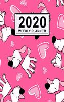 Puppy Weekly Planner 2020: Puppy 2020 Daily, Weekly & Monthly Calendar Planner - January to December - 110 Pages (8x10)