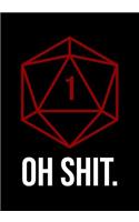RPG Dotted Notebook: Dot Grid Gaming Book (0.2x0.2): Oh Shit