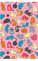 Bullet Journal Notebook for Cat Lovers Fun Cat Pattern 8: Graph Design - 162 Numbered Pages with 150 Graph Style Grid Pages, 6 Index Pages and 2 Key Pages for Journaling, Writing, Planning and Doodling, for