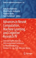 Advances in Neural Computation, Machine Learning, and Cognitive Research IV