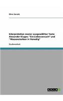 Interpretation zweier ausgewählter Texte Alexander Kluges