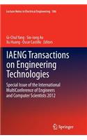 Iaeng Transactions on Engineering Technologies