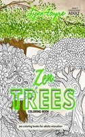 ZEN trees coloring book, zen coloring books for adults relaxation