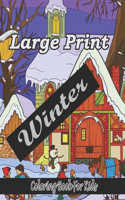 large print winter coloring book for kids