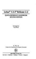 Lotus 1-2-3 Release 2.2 Quick Reference Handbook