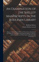 Examination of the Shelley Manuscripts in the Bodleian Library