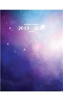 Academic Planner 2019 - 2020 Weekly: July 1, 2019 - December 31, 2020 18 Months Priorities and To Do Column Large 8.5 x 11 Navy Lilac Galaxy Stars 4