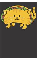 Taco Cat Notebook: Cat Taco Roll 6x9 College Ruled 120 Pages Student Teacher School
