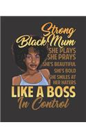 Black Girl Magic Notebook Journal: Strong Black Mum Melanin Prays Haters Control - Wide Ruled Notebook - Lined Journal - 100 Pages - 7.5 X 9.25" - School Subject Book Notes - Teens Ki