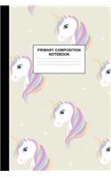 Primary Composition Notebook: Writing Journal for Grades K-2 Handwriting Practice Paper Sheets - Elegant Unicorn School Supplies for Girls, Kids and Teens - Preschool, Kindergart