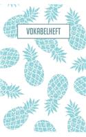 Vokabelheft: Größe ca. Din A5 I 100 Seiten I ideal für den Unterricht einer Fremdsprache I Motiv Ananas Pineapple