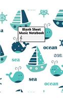 Blank Sheet Music Notebook