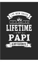 I 've Been Called A Lot Of Names In My Lifetime But Papi Is My Favorite: Family life grandpa dad men father's day gift love marriage friendship parenting wedding divorce Memory dating Journal Blank Lined Note Book