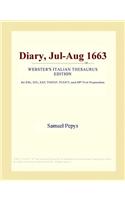 Diary, Jul-Aug 1663 (Webster's Italian Thesaurus Edition)