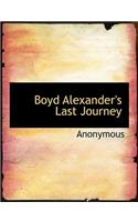 Boyd Alexander's Last Journey