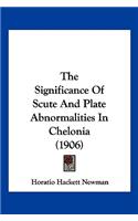 Significance Of Scute And Plate Abnormalities In Chelonia (1906)