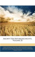 Archiv für Naturgeschichte, Erster Band