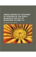 Annual Report of the Board of Trustees of the Public Museum of the City of Milwaukee Volume 7-15