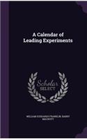A Calendar of Leading Experiments: (English)
